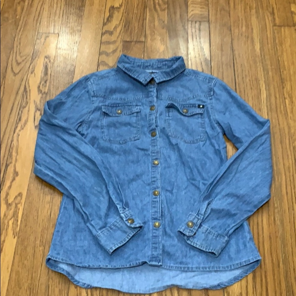 Girls Lucky brand long sleeve button down